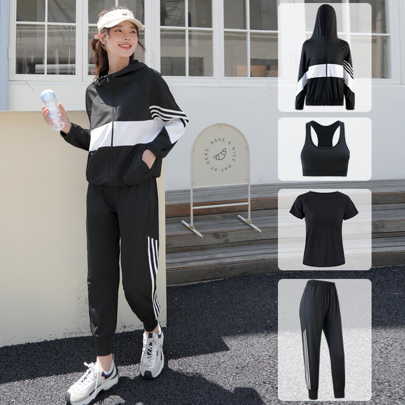 plus size yoga clothing 2024 autumn and winter new quick-drying clothes loose fashion morning running gym running sports suit women