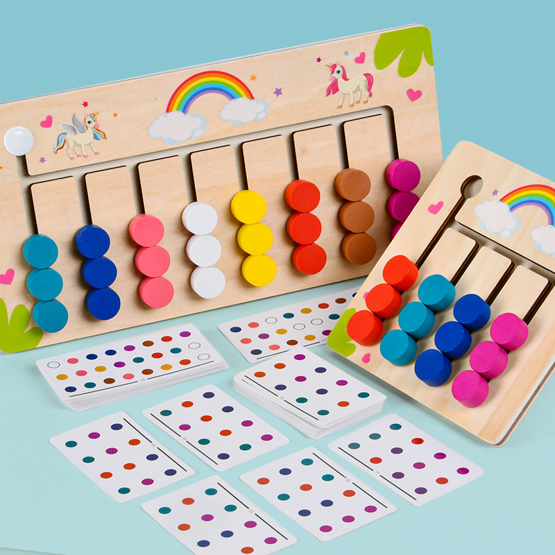Picture of Children's Early Education four-color eight-color game young logical thinking training enlightenment teaching aids intelligence development Educational Toys
