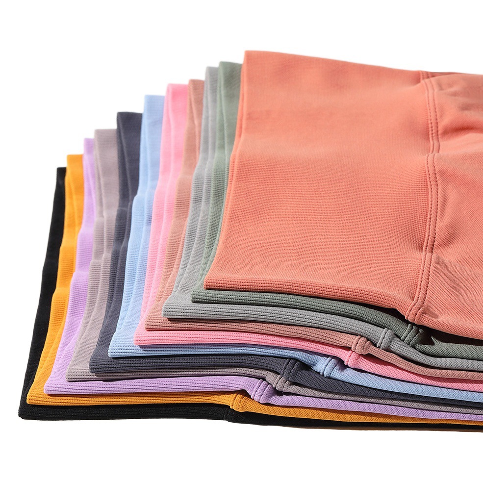Cross-border European and American Seamless High Waist Fitness Shorts Women's Five-point Peach Hip Sports Pants Running Quick-drying Yoga Pants