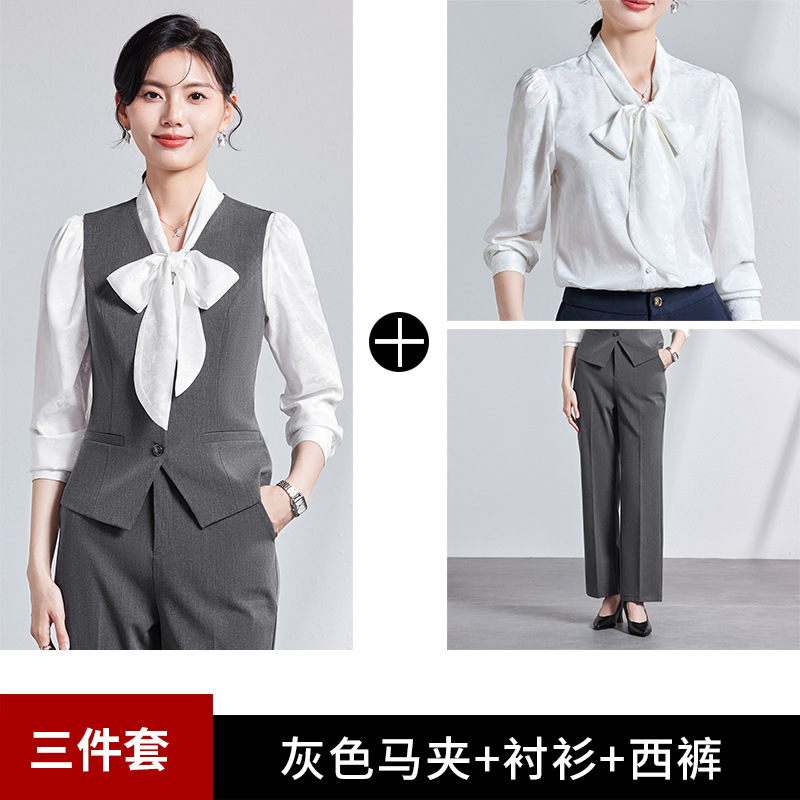 Picture of Women's waistcoat professional suit 2024 new 4S store hotel front desk reception tooling temperament waistcoat overalls women