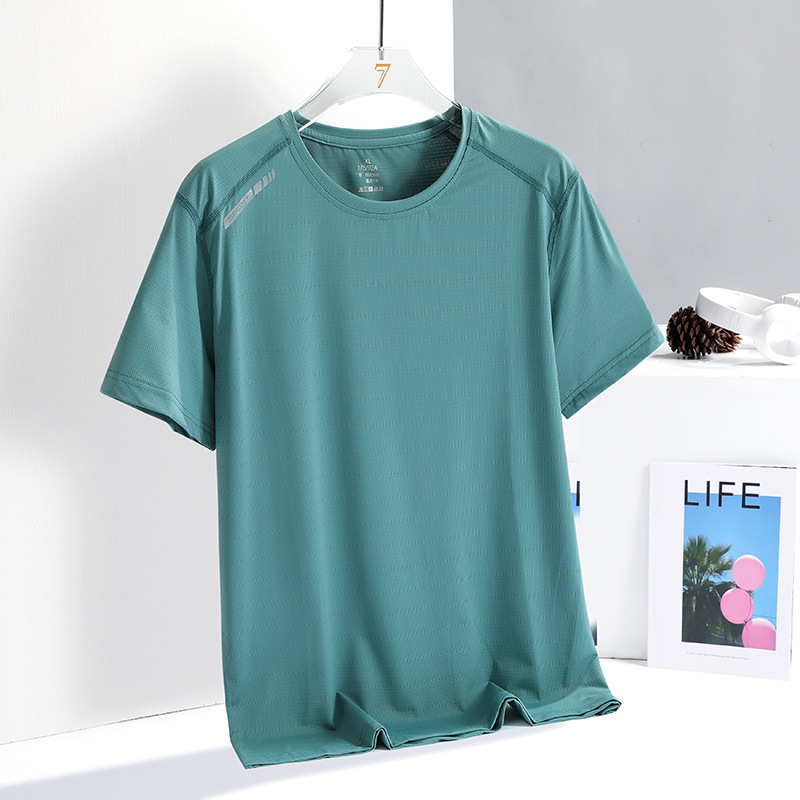 Picture of Summer New Printed Ice Silk T-shirt Men's Sports Leisure Running Fitness Breathable Short-sleeved Men's Outdoor Quick-drying Clothes