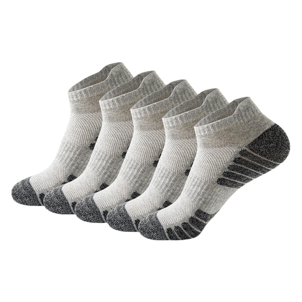 Sports Socks Men's Socks Sweat-Absorbent Breathable Mesh Cotton Socks Running Basketball Socks Badminton Short Socks Zhuji Socks
