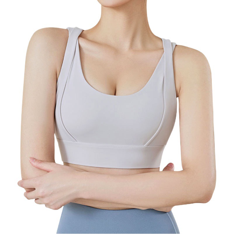 Double Shoulder Strap High Strength Sports Underwear After Fitness Running Three-row Buckle Breast Collage Detachable Chest Pad Yoga Beautiful Back