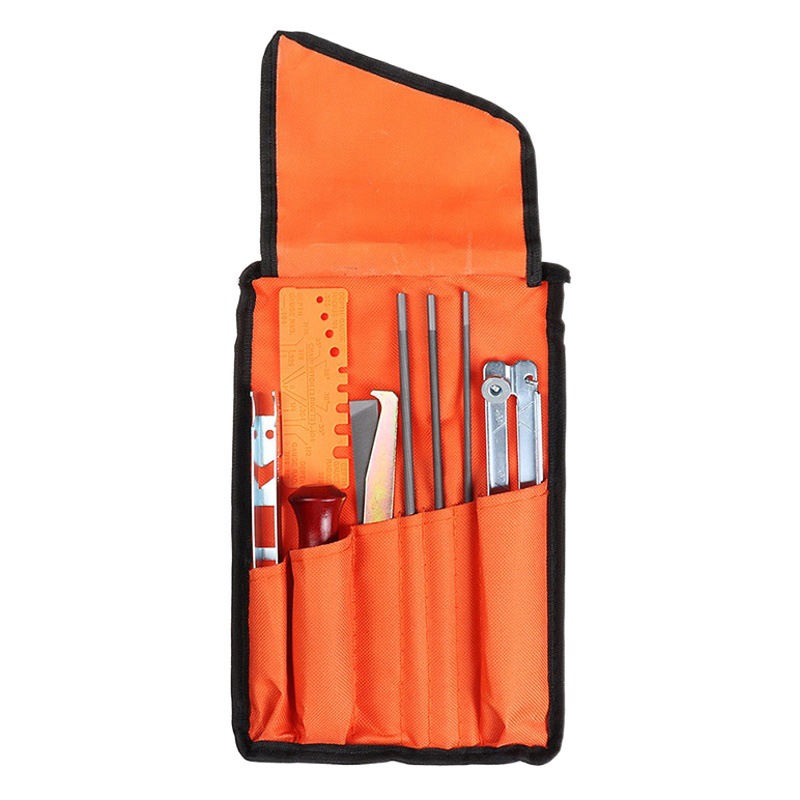 Cloth Bag File Set Cross-Border 10-Piece Set Chain Saw File Tool Kit Electric Chain Saw File Chain Saw File Steel File