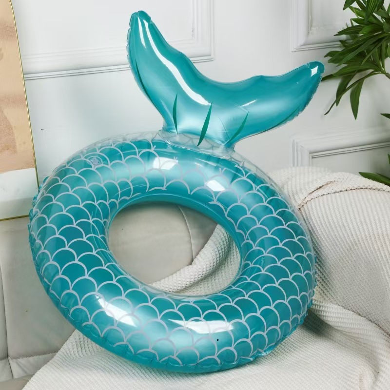 Picture of Factory hot-selling inflatable swimming ring swimming ring thickened adult floating ring letter Bai shell swimming ring