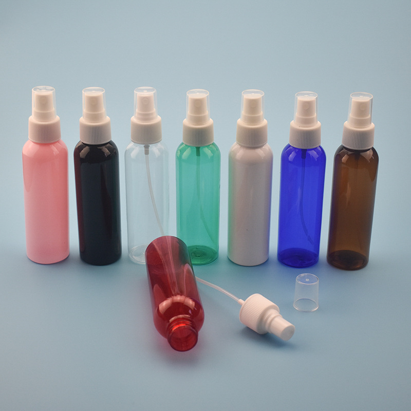 Songshun 120ml round shoulder spray bottle black white half cover nozzle pure dew liquid pet plastic sub-bottle
