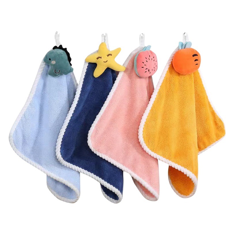 Hand towel hanging cartoon hand towel thickened absorbent lint-free hand towel hand towel hand towel