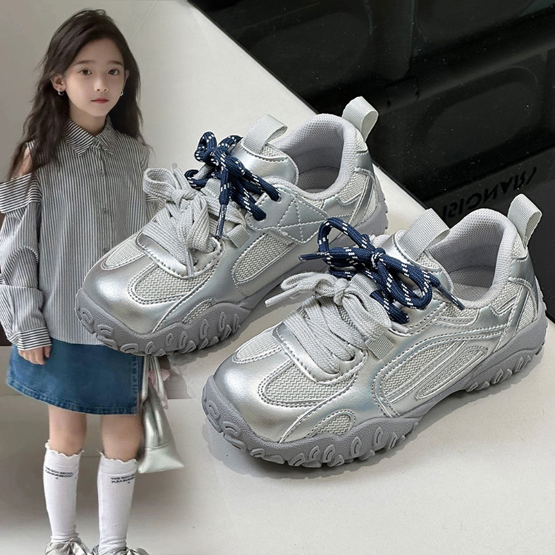 Children's Sports Shoes 2025 Spring Girls' Shoes Flats Dexun Shoes Boys' Running Shoes Medium and Large Kidsren's Casual Baby Shoes