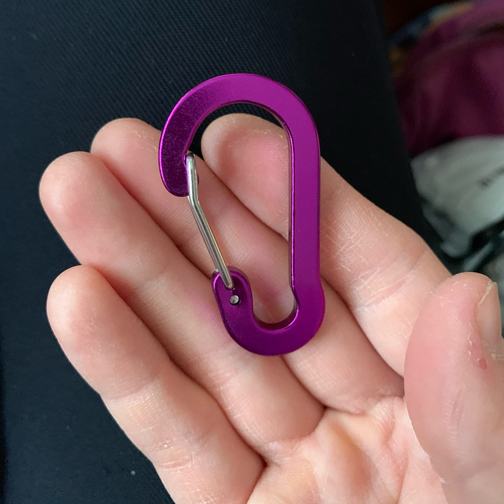 Picture of Multicolor Aluminum Alloy Steel Wire No.5 Outdoor Gourd Mountaineering Buckle Backpack Kettle Hanging Buckle Hanging Buckle Squashed Spring Buckle