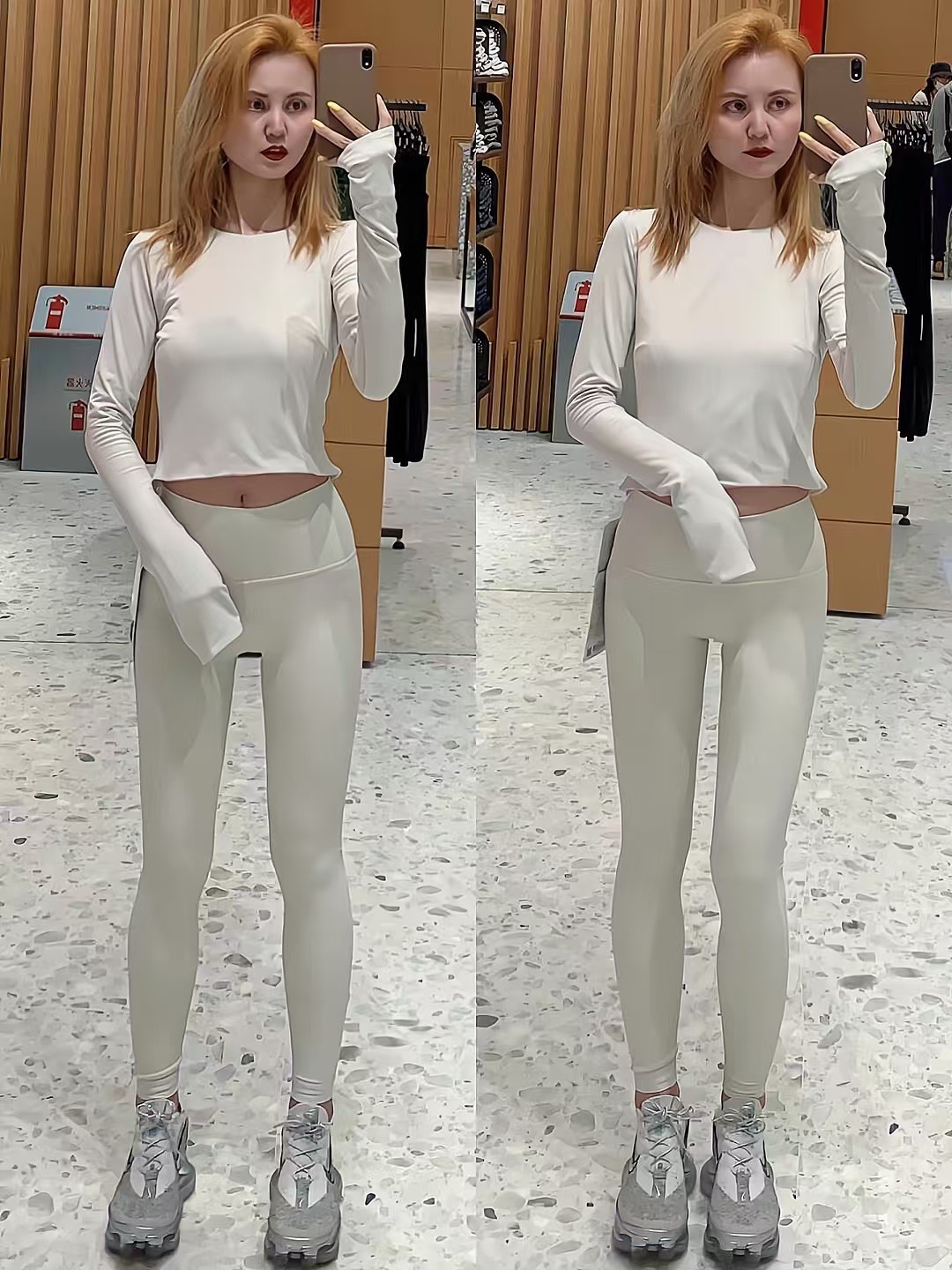 Picture of Double-sided Scrub Naked Sense No T-line Fitness Sports Pants Running Tight Pants High Waist Hip Yoga Pants for Women