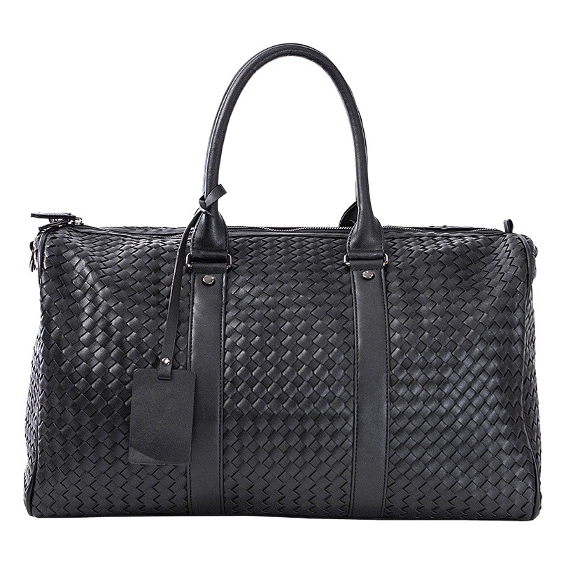 Handmade Woven Men's Portable Travel Bag High-quality Luggage Bag Business Large Capacity Boanting Bag Shoulder Crossbody Bag Trendy