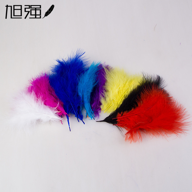 Picture of turkey feather amazon feather diy material dream catcher accessories color small feather fluffy full fleece quilt
