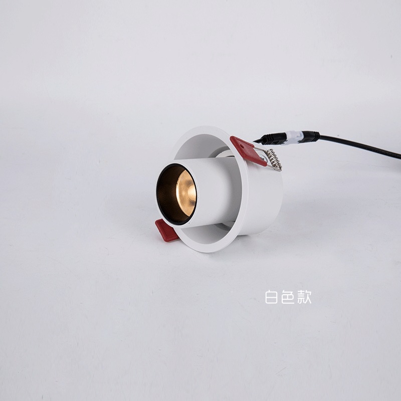 Picture of Embedded long tube spotlight ceiling lamp exhibition hall background wall cob hole lamp Nordic hole 7.5cm spotlight long mouth lamp