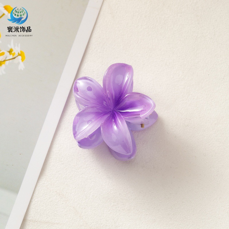 Picture of Cross-border egg flower clip large high-grade gradient Flower hairpin back head updo ponytail shark clip headdress