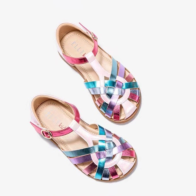 Roman Children's Shoes Girls' Sandals Baotou 2025 Summer New Big Children's sneaker Fashion Princess Shoes Children's Shoes