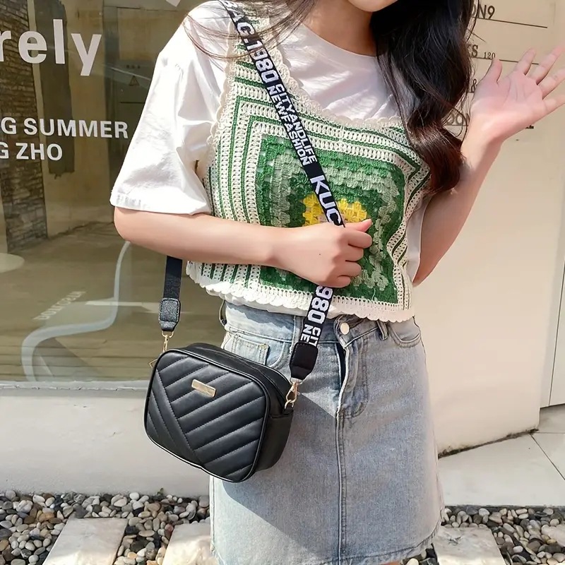 Picture of Embroidered camera bag 2024ladies bag diamond cross-body bag women's new storage bag shoulder phone bag