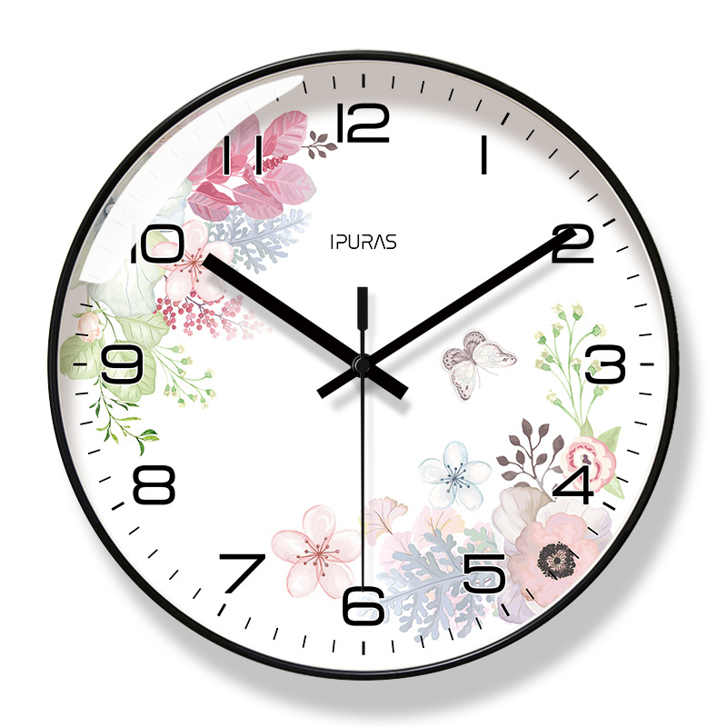 Ipura 8152 Wall Clock Living Room Clock Wall Clock Fresh Wall Watch Creative Simple Quiet Seconds Sweeping Quartz Clock