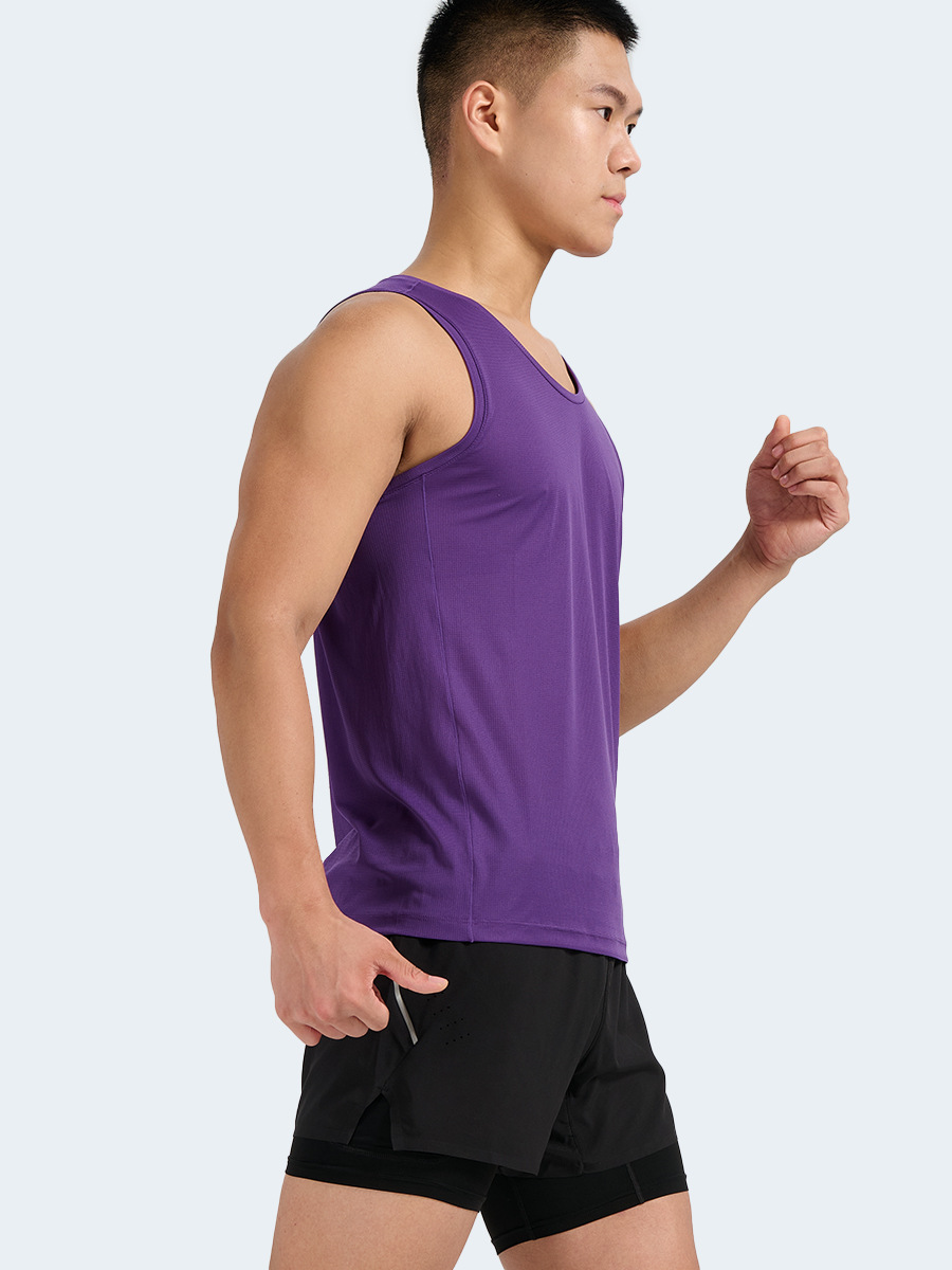 Picture of Professional Running Vest Breathing Square Wide Shoulder Traceless Quick-drying Loose Anti-wear Training Sports I-shaped Vest