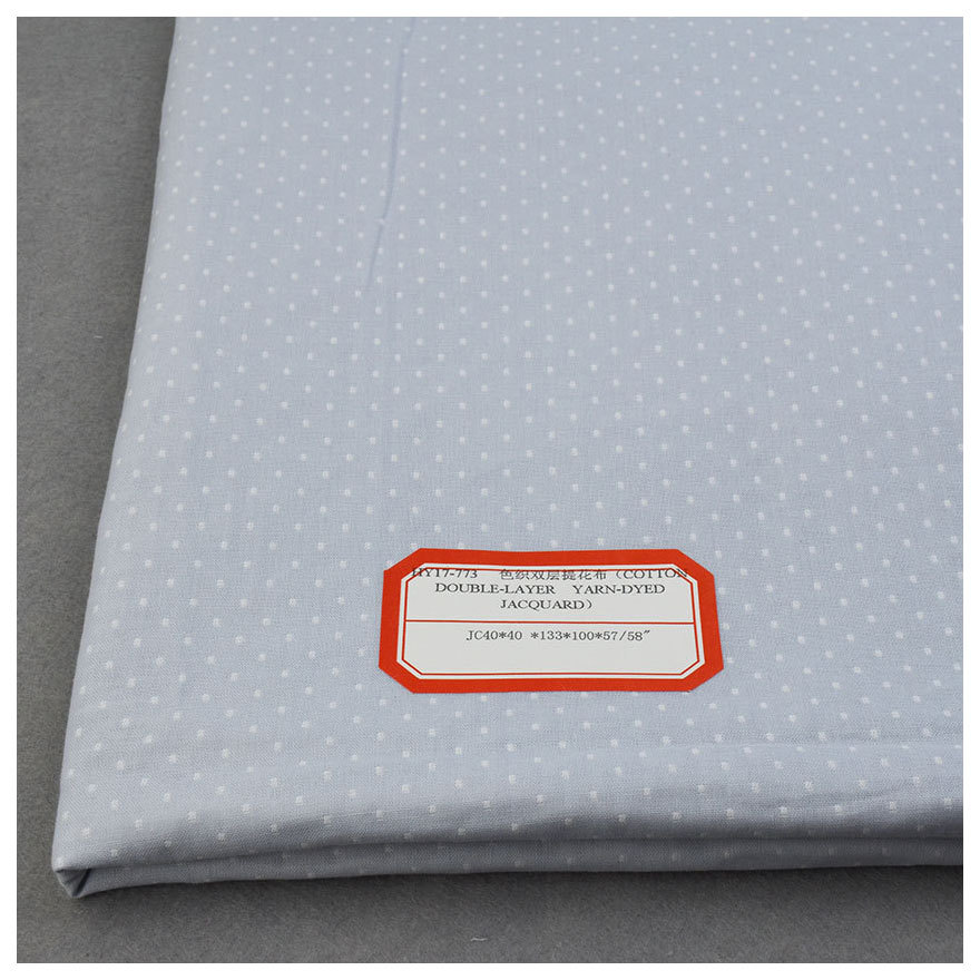 Yarn-dyed double-layer jacquard fabric JC40 * 40 double-layer printed yarn-dyed shirt fabric pajamas fabric