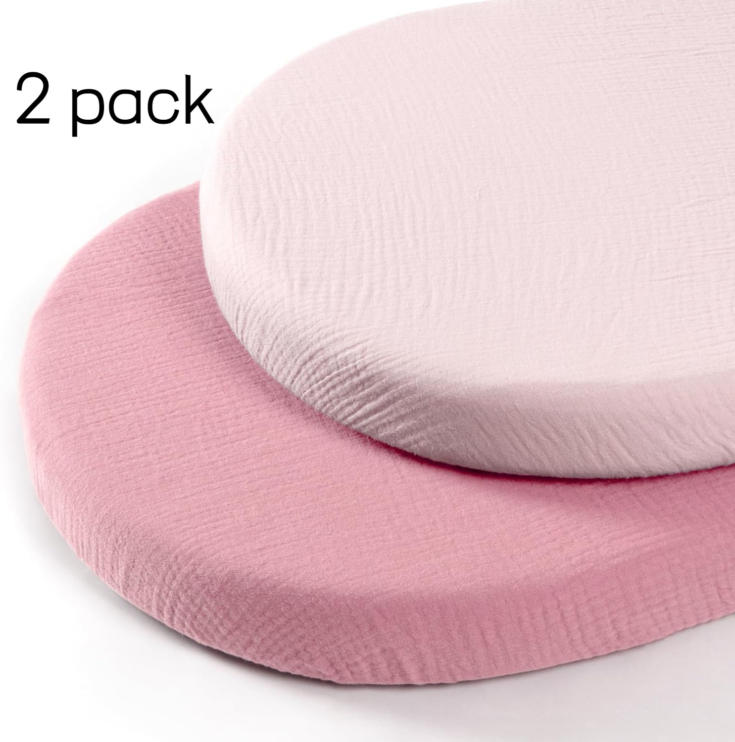 Picture of Cross-border Baby Cradle Bed Cover 2-piece Muslin Breathable Cotton Yarn Cradle Mattress Removable Change Cover