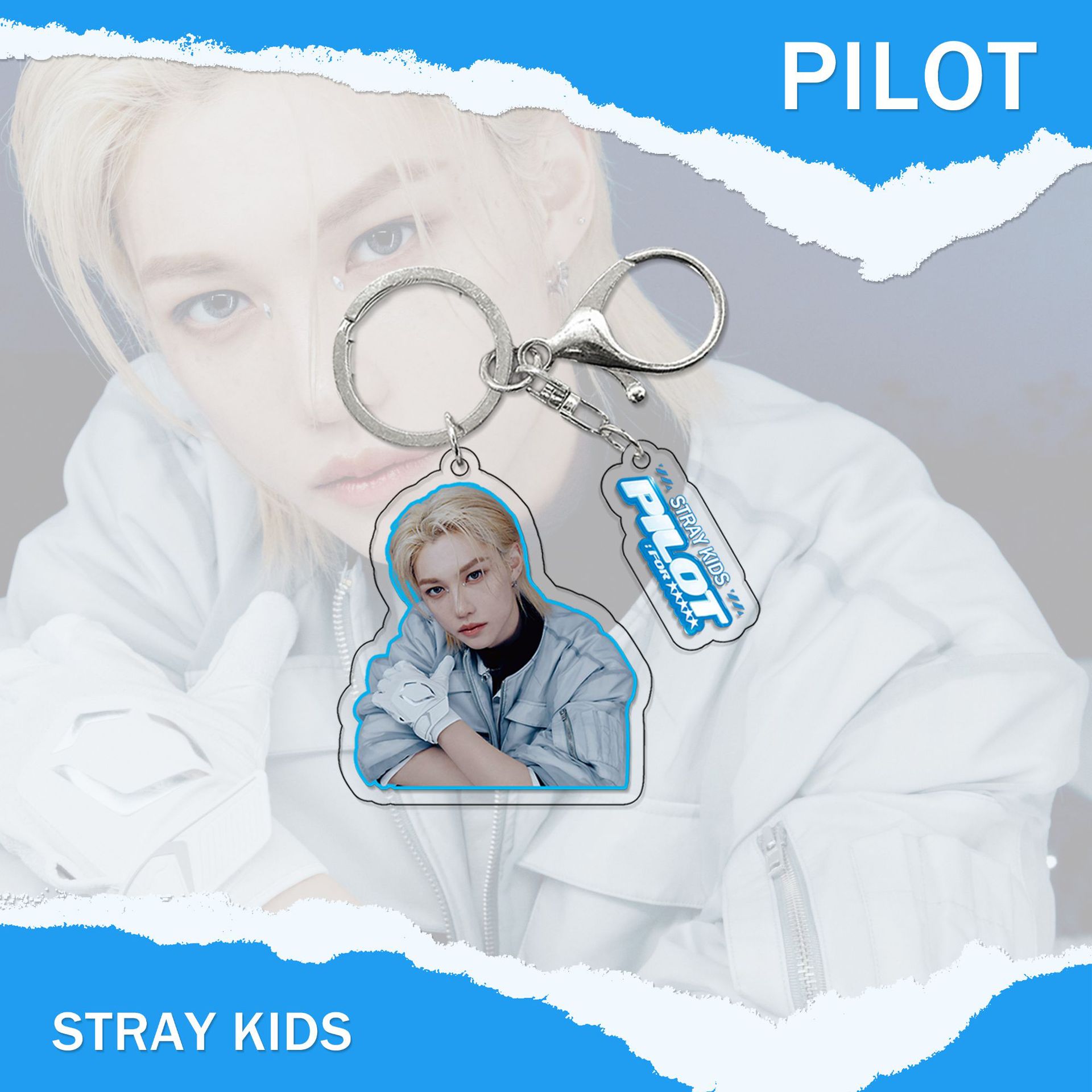 Picture of Stray Kids New Album (5-STAR) keychain Li Longfu peripheral acrylic pendant 2-piece set