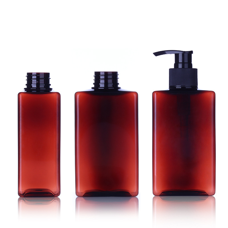 Factory custom l emulsion hand sanitizer shampoo bottle square bottle 300ml cosmetic bottle Press split bottle