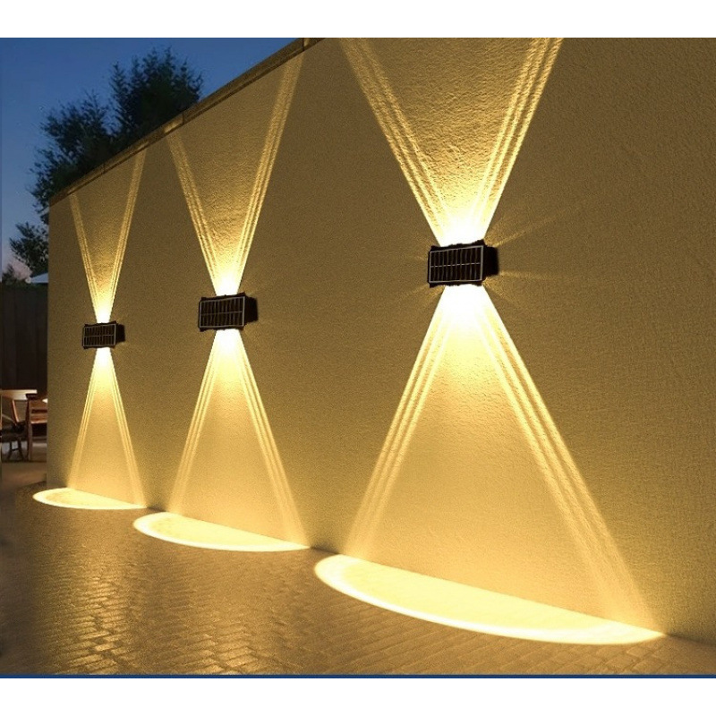New Solar Garden Light Outdoor Waterproof Exterior Wall Decoration Outdoor Wall Light up and down Luminous Wall Atmosphere Light