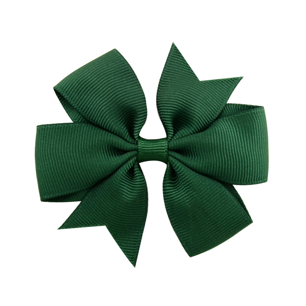 Picture of 53 Colors Amazon Hot Selling Six-Ear Pure Color Ribbed Fishtail Bow Hairpin Hair Accessories Kidsren's Headwear 564