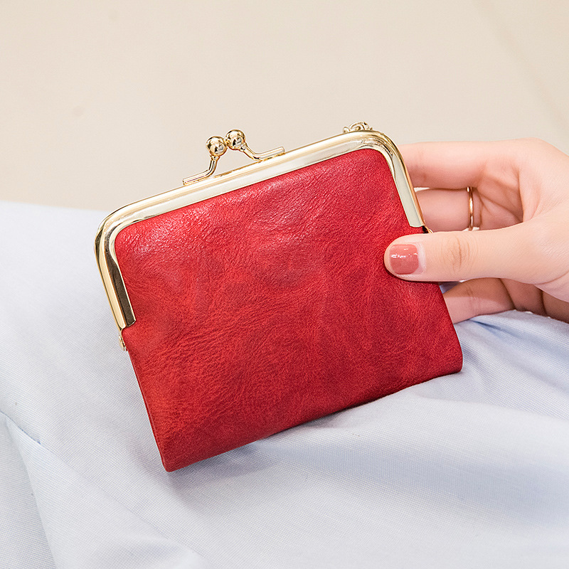 Picture of Phase Printed Leather Short Wallet for Women 2024 New Clip Coin Purse Retro Multi-Functional Foldableing Wallet Card Bag for Women