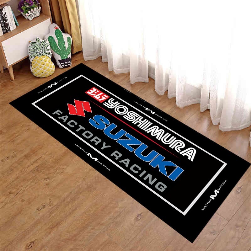 Picture of Motorcycle enthusiast carpet motorcycle display Harley Honda Ducati bedroom bedside blanket cross-border racing floor mat