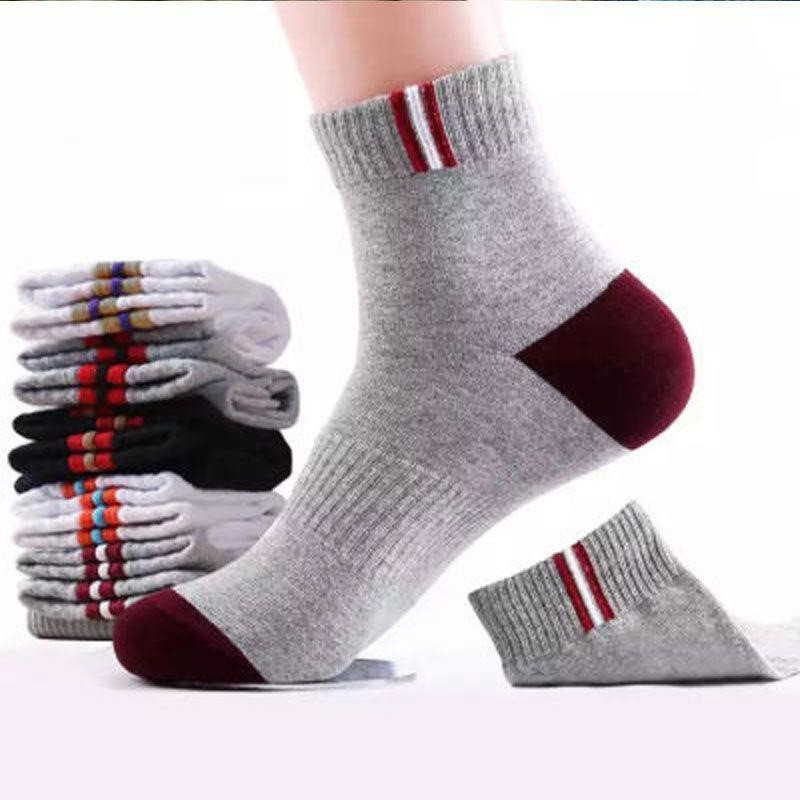 Men's Mid-Calf Socks Spring and Summer Korean Style Trendy Sweat-Absorbent Breathable Sports Long Socks Autumn Basketball Socks