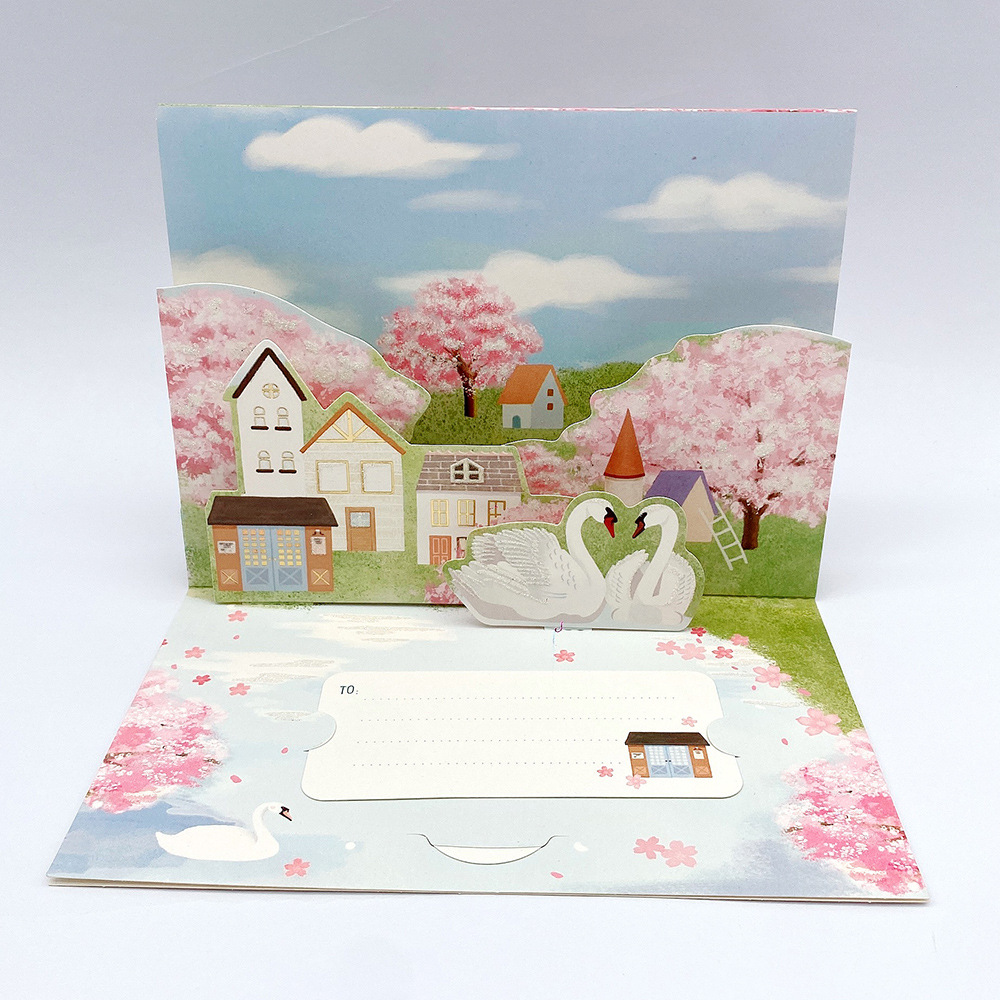Picture of Mother's Day 3D Stereo Greeting Card Desktop Decoration Bronzing Ins Style Birthday Gift Children's Holiday Thank You Blessing Card