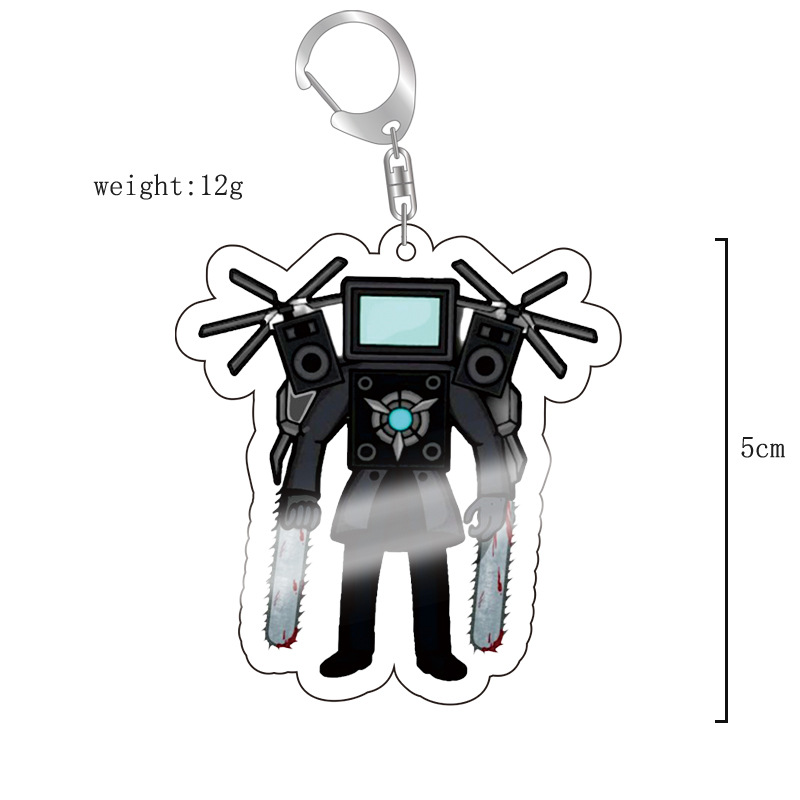 Picture of Cross-border new toilet man keychain skibidi toilet monitor Man TV man creative killer pendant batch