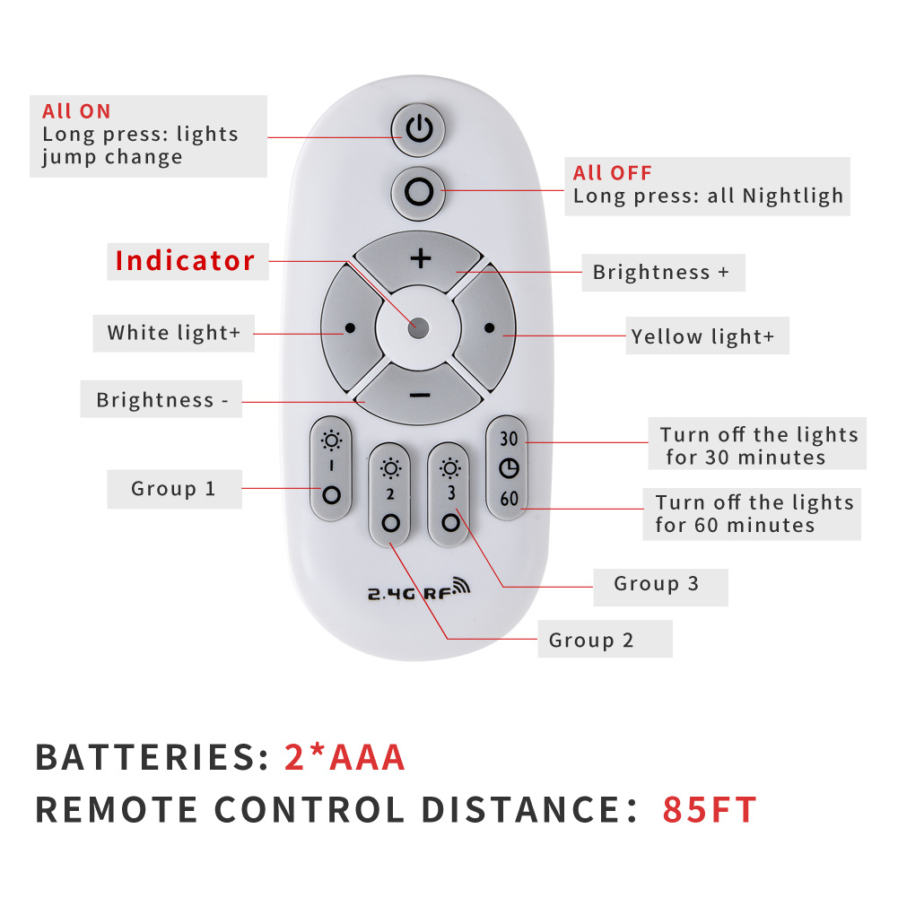 Picture of Smart Light Bulb Remote Control Led Stepless Dimming Color Table Lamp Floor Lamp Feeding Night Light Bulb Timing E27
