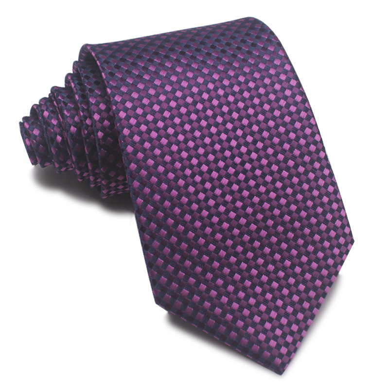 Picture of 25 New 8cm Polyester Jacquard Stripesd Tie 7cm Men's and Women's Business Formal Wear Casual High-End Red Black Blue
