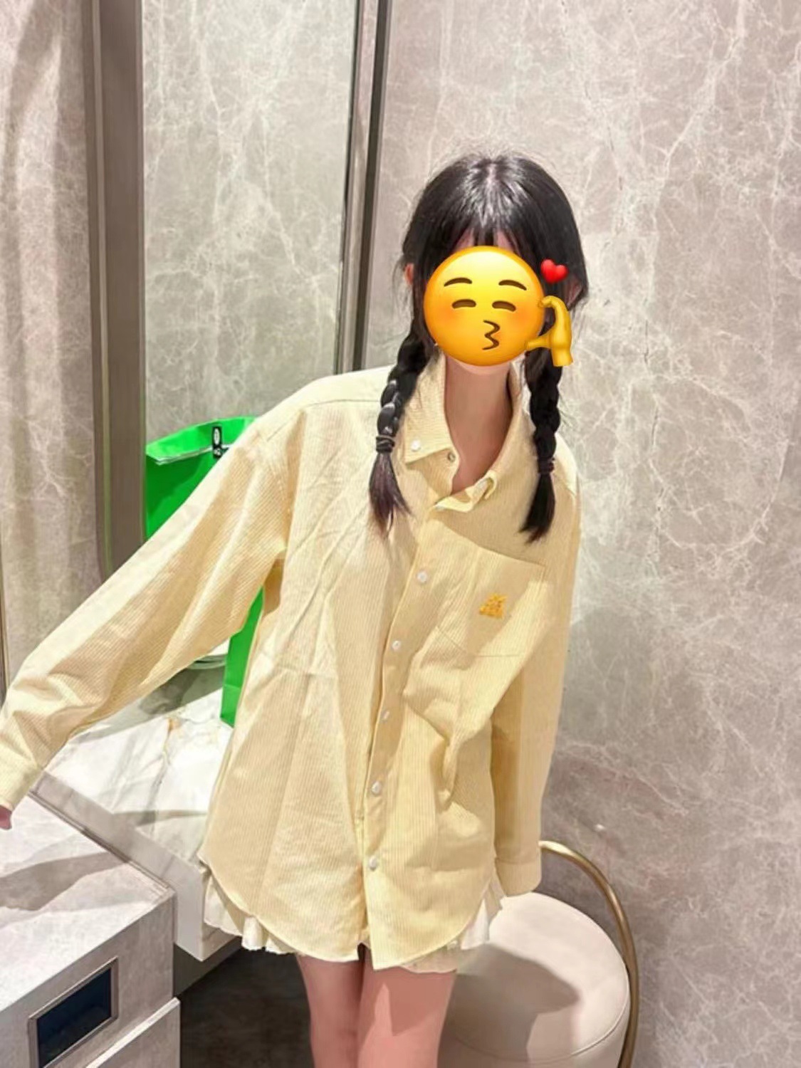 American Style Vintage Embroidered Puppy Yellow Striped Long-sleeved Shirt Women's Loose Design Niche Casual All-match Top