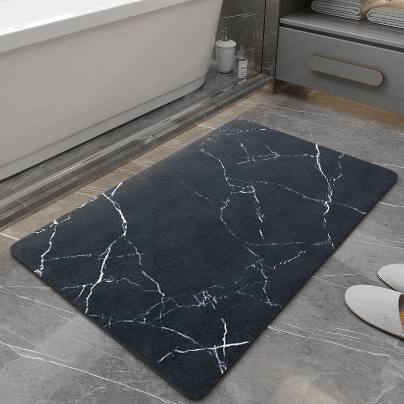 Picture of Bathroom Floor Mat Toilet Toilet Dirt-resistant Absorbent Non-slip Foot Mat Toilet Door Waterproof Erasable Quick-drying Carpet