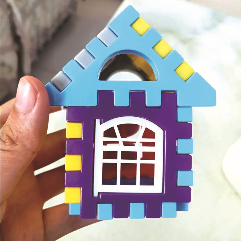 Picture of Children's Large House Building Blocks Toy Square Plastic Educational Puzzle House Large Particles Assembly Toys for 3 to 6 Years Old