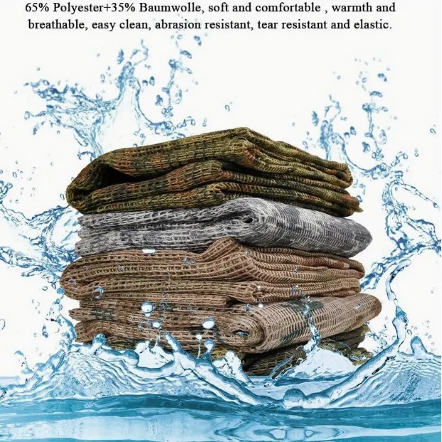 European and American Spring and Summer New Style Small Square Scarf, Multi-Purpose Long Tactical Mesh Scarf, Outdoor Cycling Breathable and Comfortable Headscarf