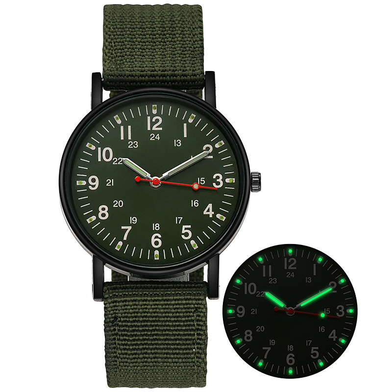 2022 new luminous men's watch men's watch nylon braid leisure sports watch watch factory wholesale in stock