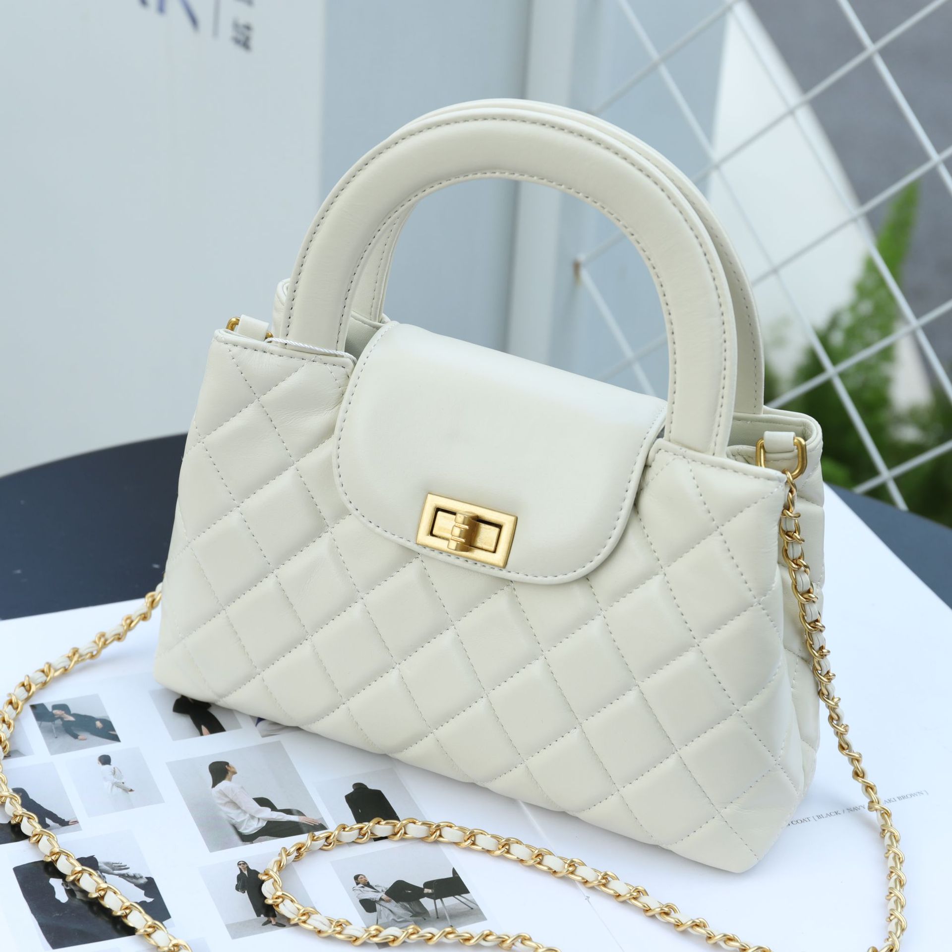 Bag women's chain bag 2025 new diamond lattice imported calfskin handbag manufacturers wholesale small square bag messenger bag