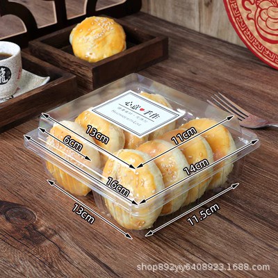 Picture of Old woman cake packaging box crisp cake peach cake moon cake mung bean cake baking west point transparent plastic flower cake packaging box