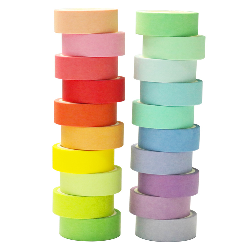 Picture of Solid color and paper tape 20 color suit rainbow diy decorative hand account tape Amazon supply cross-border wholesale