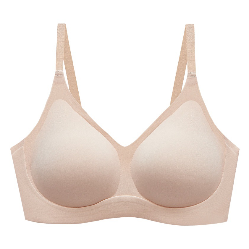 Seamless Simple Solid Color Underwear Women's Sexy Sling Strap Beautiful Back Wrap Chest Sports Yoga Girl's Back Buckle Bra