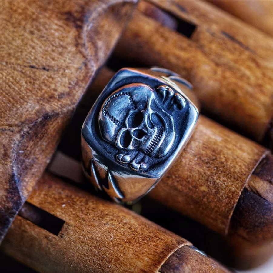 Fashion retro design high voltage danger sign ring jewelry jewelry personalized gift ring in stock wholesale