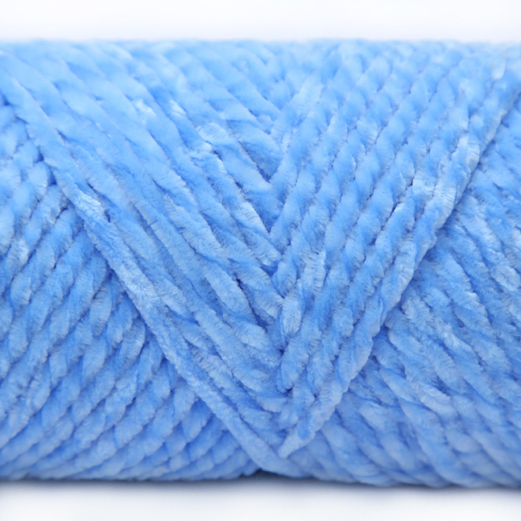 Picture of 3 Strands of Chenille Velvet Yarn for Crocheting Shoes, Thick Yarn for Autumn and Winter DIY Handmade Knitting, Scarf Yarn, Pure Handmade Knitting
