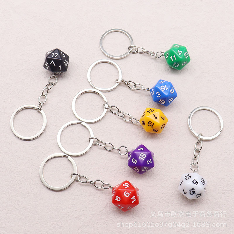 Picture of 20 Sieve Dice Transparent Solid Color Multicolor Bag Pendant Earrings Keychain DIY Accessories