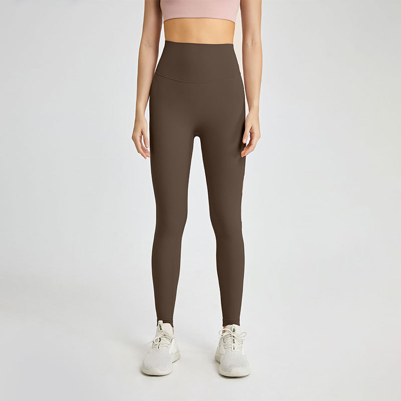 Picture of No-Wearing Underwear Zero Sense One-Piece Yoga Pants Seamless Naked Sense Back Pocket Peach Hip Tight Sports Fitness Pants