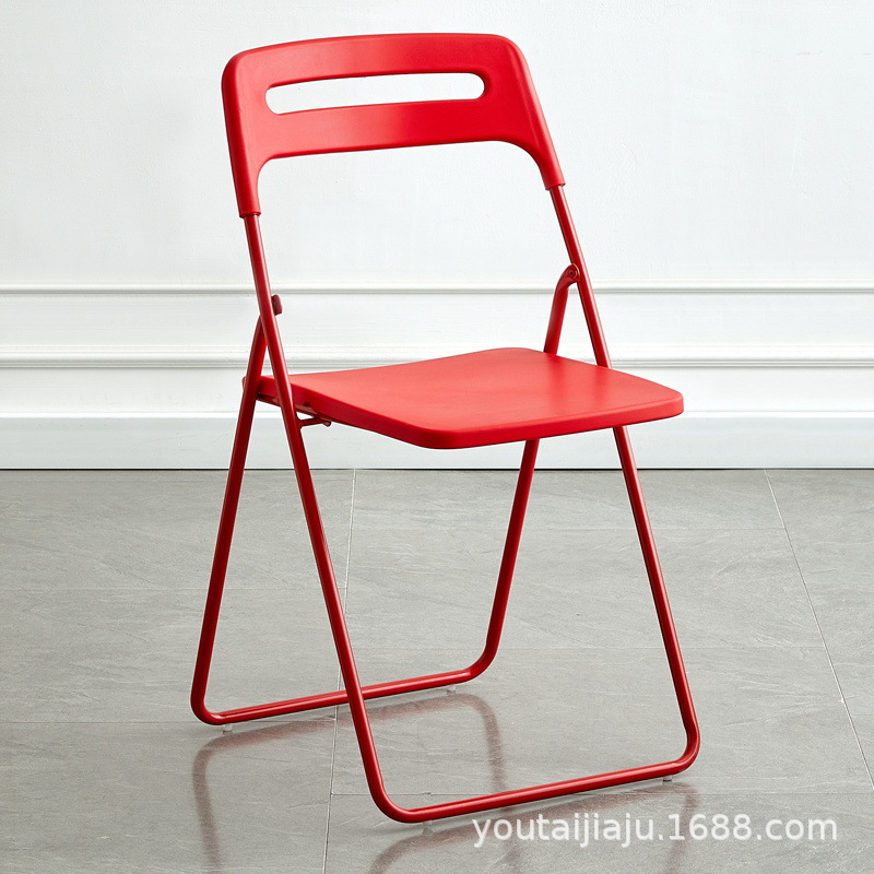 Picture of Folding chair back chair household dining chair portable chair plastic dining chair training chair conference chair staff chair