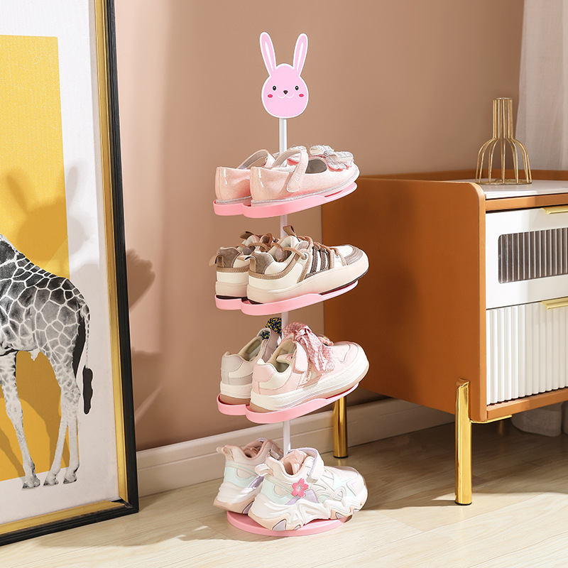 Picture of Children's Shoe Rack Small Cartoon Household Door Storage Rack for Baby Shoes Japanese-style Space-saving Kids Creative